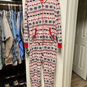 Wonder Nation Red and White Holiday Onesie